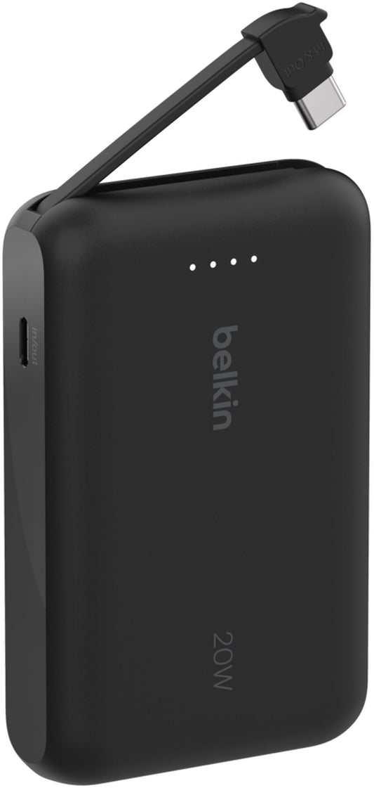 Belkin BoostCharge Ekstern Batteri, 10000mAh, 20W, PD, 2 x USB-C, Sort BPB021hqBK