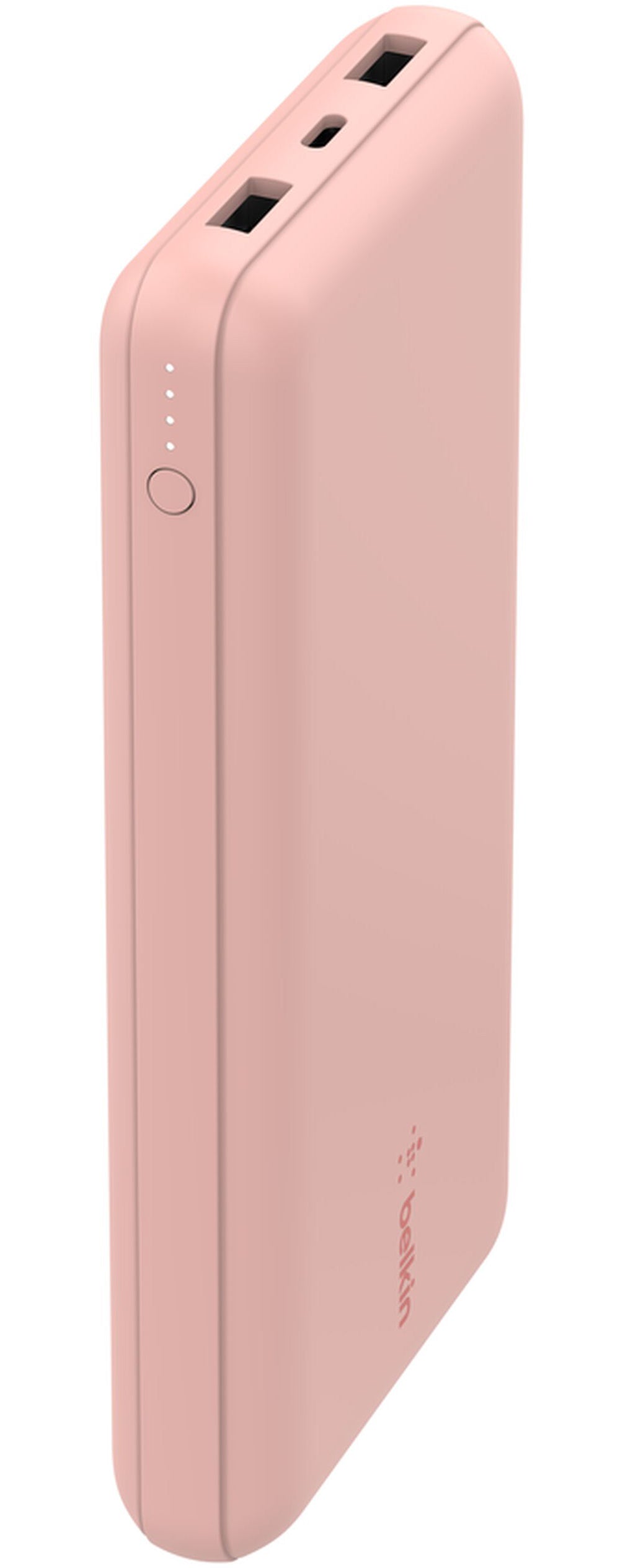 Belkin BoostCharge Ekstern Batteri, 20000mAh, 15W, 1 x USB-C - 2 x USB-A, Lyserød Guld BPB012btRG