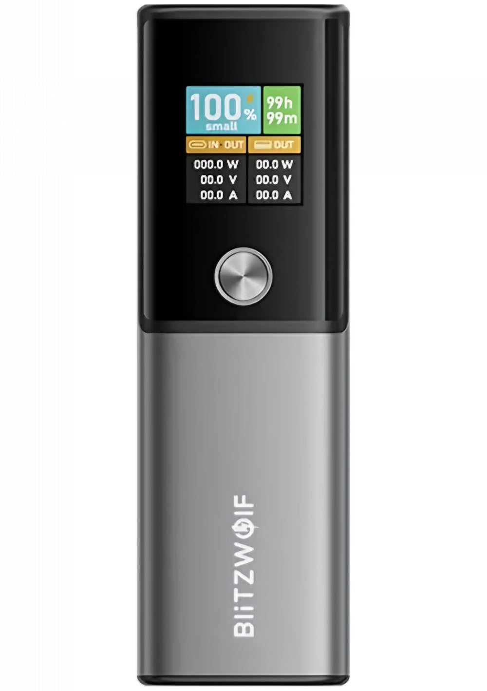 Ekstern Batteri BlitzWolf BW-P23, 14000mAh, 100W, QC + PD, 1 x USB-A - 1 x USB-C, Grå