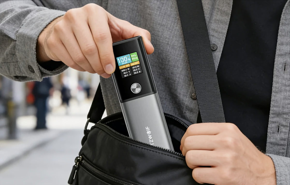 Ekstern Batteri BlitzWolf BW-P23, 14000mAh, 100W, QC + PD, 1 x USB-A - 1 x USB-C, Grå