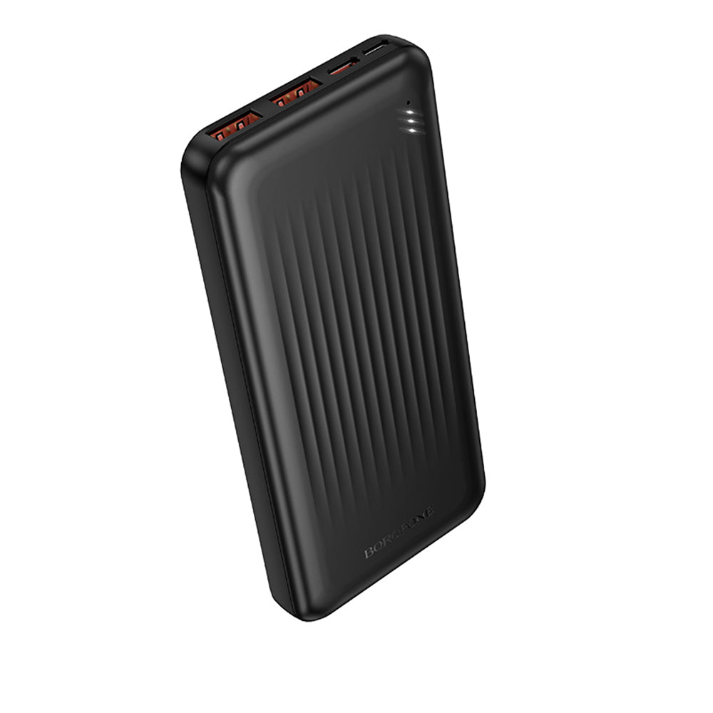 Ekstern Batteri Borofone BJ80A Clever, 10000mAh, 22.5W, QC + PD, 1 x USB-C - 2 x USB-A, Sort