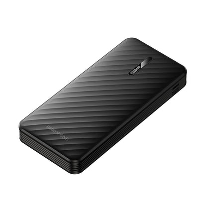 Borofone BJ84 Smooth Ekstern Batteri, 10000mAh, 10W, 1 x Lightning - 1 x microUSB - 1 x USB-A - 1 x USB-C, Sort