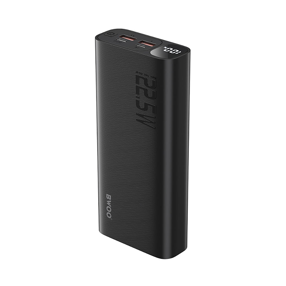 Ekstern batteri BWOO BO-P44, 20000mAh, 22.5W, QC + PD, 1 x USB-C - 2 x USB-A, Sort