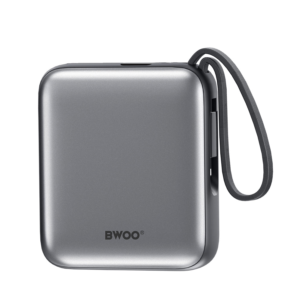 External Battery BWOO BO-P74, 10000mAh, 22.5W, PD, 1 x Lightning - 2 x USB-C, Black