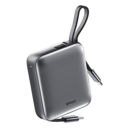 External Battery BWOO BO-P74, 10000mAh, 22.5W, PD, 1 x Lightning - 2 x USB-C, Black