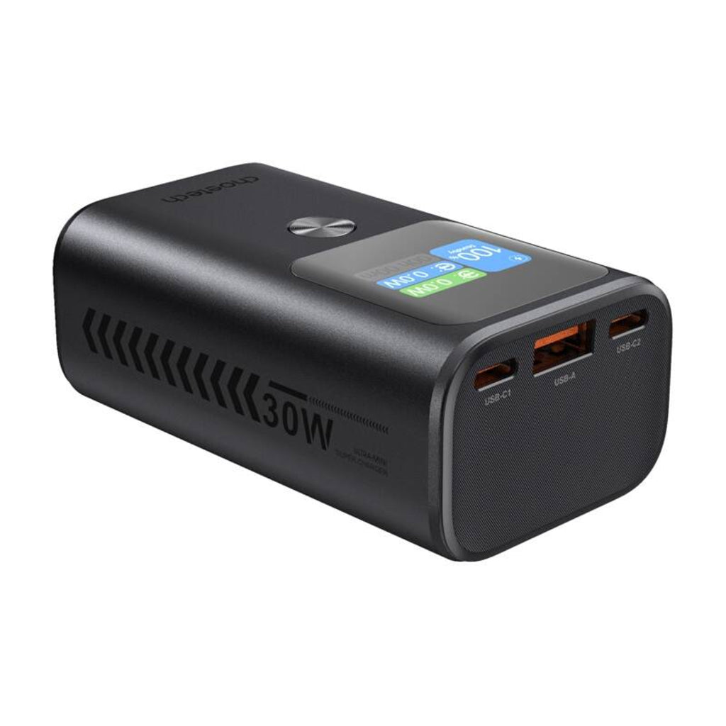 Ekstern batteri Choetech B701, 10000mAh, 30W, QC + PD, 1 x USB-A - 2 x USB-C, Sort