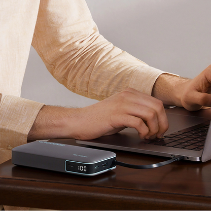 Cuktech External Battery, 20000mAh, 55W, QC + PD, 1 x USB-A - 2 x USB-C, Gray CUKP200NGLDG