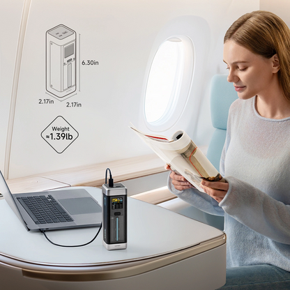 Ekstern Batteri Cuktech, 25000mAh, 210W, QC + PD, 1 x USB-A - 2 x USB-C, Sort CUK00P23GLBK