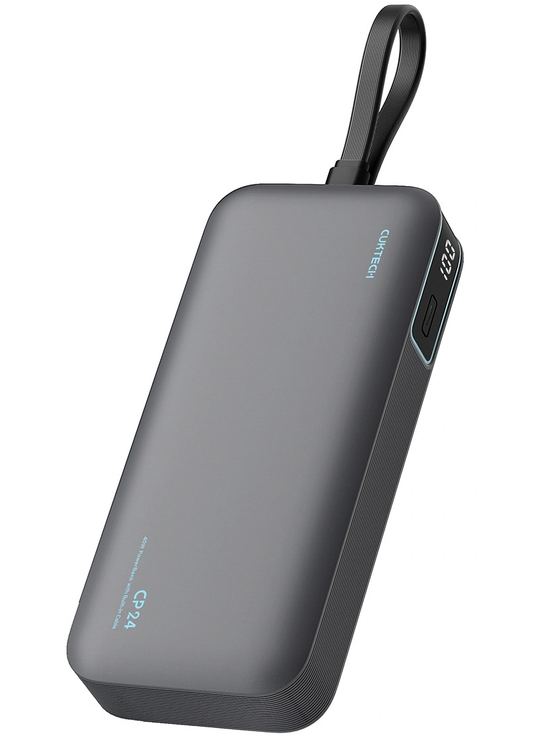 Ekstern Batteri Cuktech LPB200N, 20000mAh, 40W, QC + PD, 1 x USB-A - 2 x USB-C, Sort