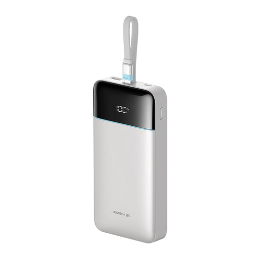 Cuktech LPB252N powerbank, 25000 mAh, 120 W, QC + PD, 1 x USB-A – 2 x USB-C, hvid