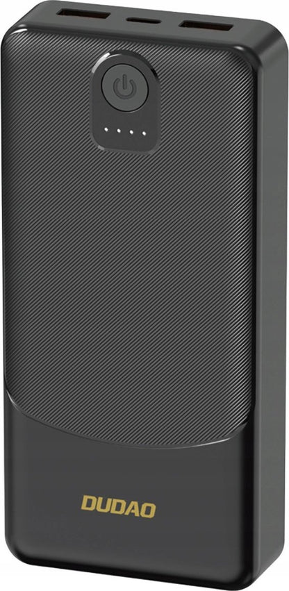 Ekstern Batteri Dudao K10Pro, 20000mAh, 12W, 2 x USB-A, Sort