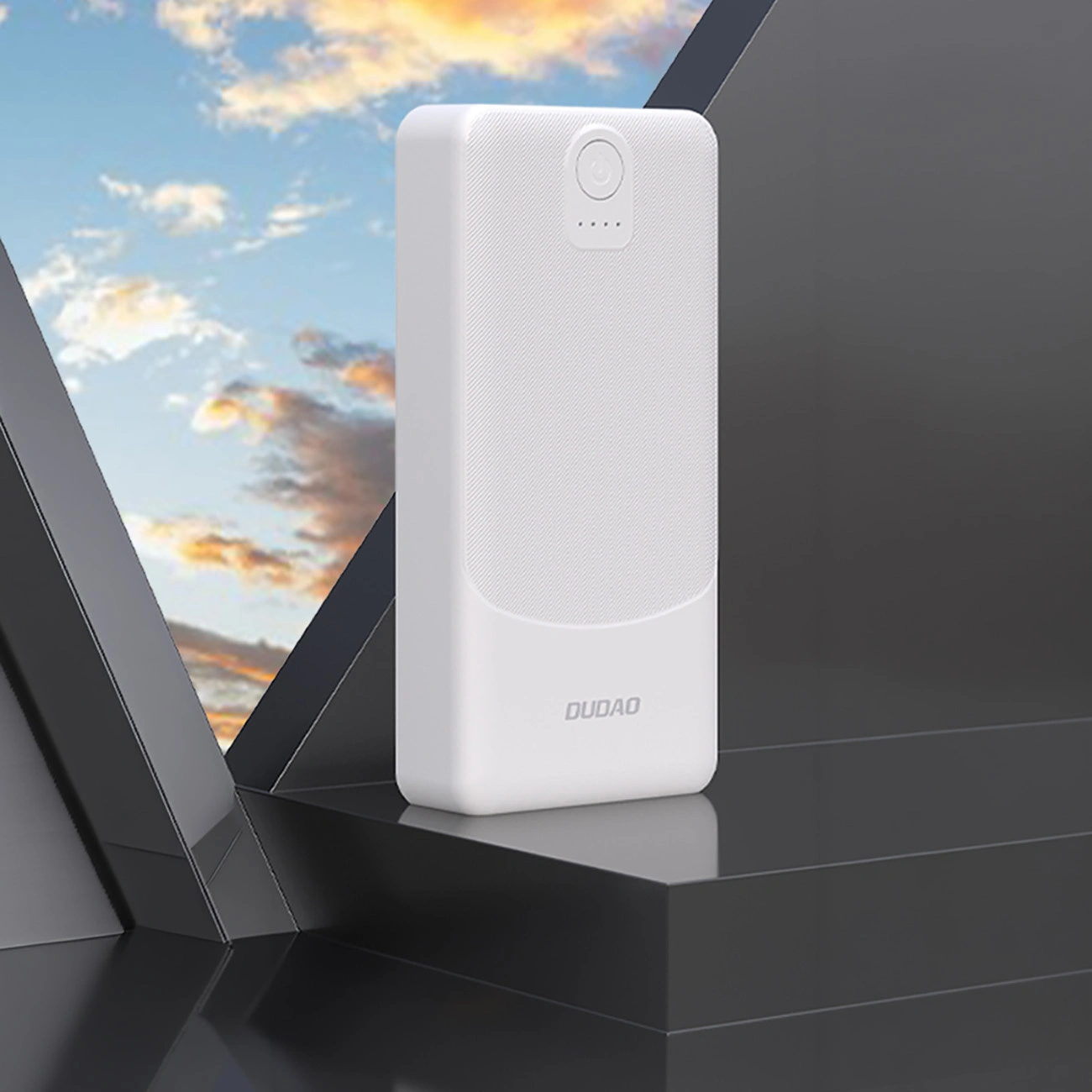Ekstern Batteri Dudao K10Pro, 20000mAh, 12W, 2 x USB-A, Hvid