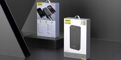 Ekstern Batteri Dudao K10Pro, 20000mAh, 12W, 2 x USB-A, Sort