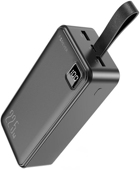 Forever TB-300XL powerbank, 30000 mAh, 22,5 W, QC + PD, 1 x USB-C – 2 x USB-A, sort