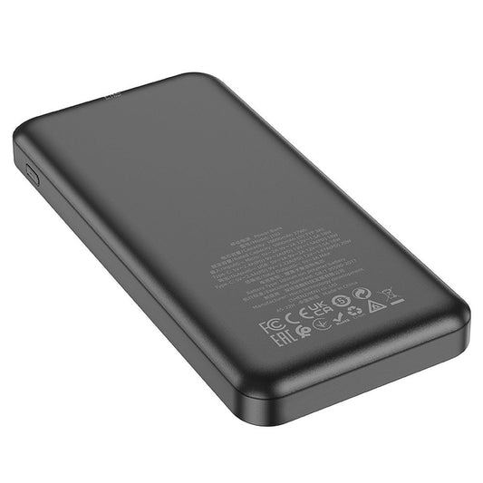 Ekstern Batteri HOCO J102, 10000mAh, 20W, QC + PD, 1 x USB-A - 1 x USB-C, Sort