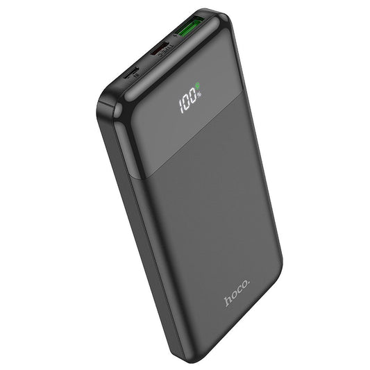 Ekstern Batteri HOCO J102, 10000mAh, 20W, QC + PD, 1 x USB-A - 1 x USB-C, Sort