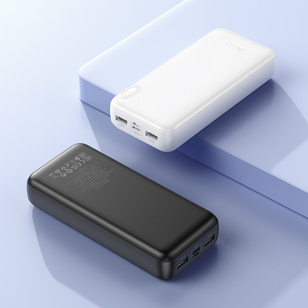 Ekstern Batteri HOCO J128A, 20000mAh, 10W, 2 x USB-A, Sort, Genforseglet