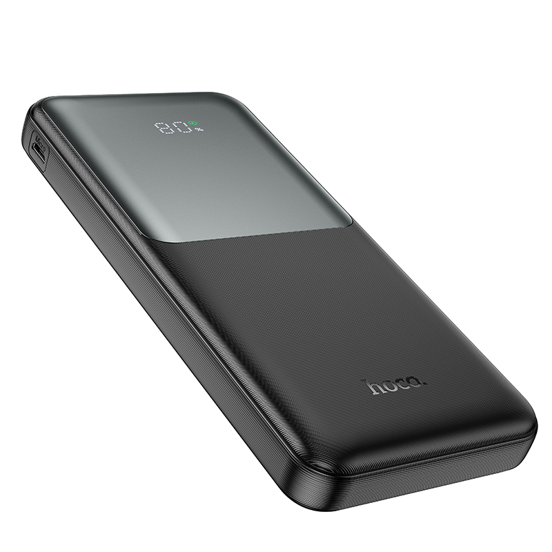 HOCO J136 powerbank, 10000 mAh, 22,5 W, QC + PD, 1 x USB-C – 2 x USB-A, sort