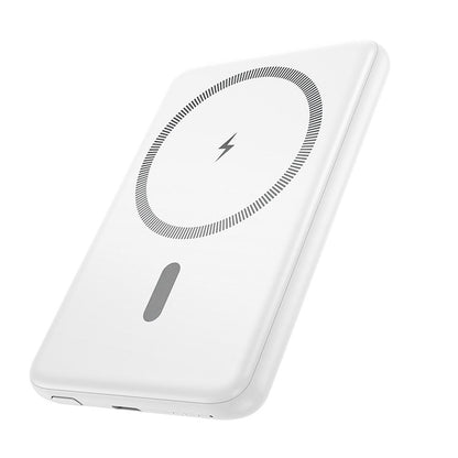 Trådløs Ekstern Batteri HOCO J140A, 5000mAh, 20W, PD + QI, 1 x USB-C, Hvid
