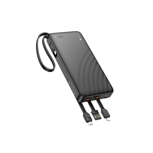 Ekstern Batteri HOCO J146, 10000mAh, 10W, 1 x Lightning - 1 x microUSB - 1 x USB-A - 1 x USB-C, Sort