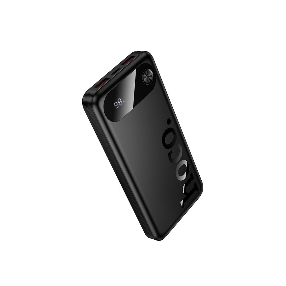 Ekstern Batteri HOCO J154, 10000mAh, 22.5W, QC + PD, 1 x USB-C - 2 x USB-A, Sort