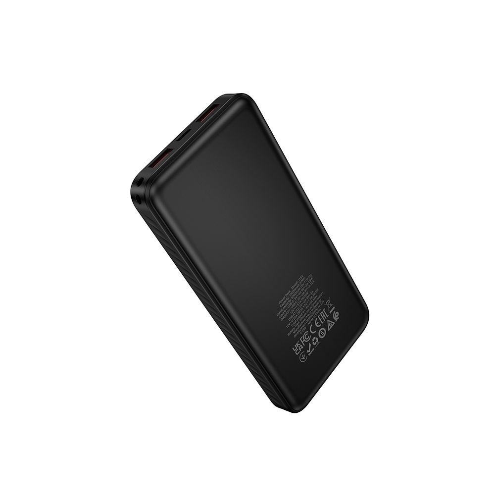 Ekstern Batteri HOCO J154, 10000mAh, 22.5W, QC + PD, 1 x USB-C - 2 x USB-A, Sort