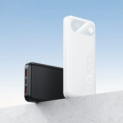 Ekstern Batteri HOCO J154, 10000mAh, 22,5W, QC + PD, 1 x USB-C - 2 x USB-A, Hvid