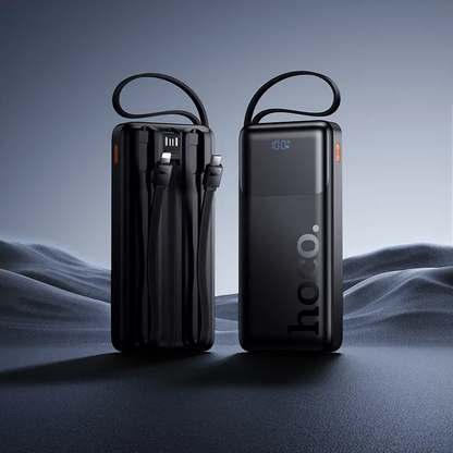 Ekstern Batteri HOCO J156 Founder, 10000mAh, 22.5W, QC + PD, 1 x Lightning - 1 x microUSB - 1 x USB-A - 2 x USB-C, Sort