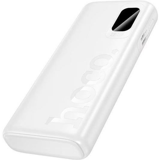 Ekstern Batteri HOCO J158 Pro Runner, 10000mAh, 22.5W, QC + PD, 1 x USB-C - 2 x USB-A, Hvid
