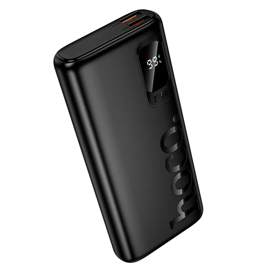 Ekstern Batteri HOCO J158 Pro, 10000mAh, 22.5W, QC + PD, 1 x USB-C - 2 x USB-A, Sort