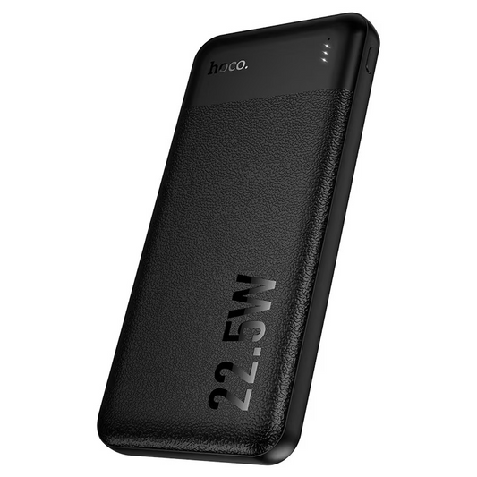 HOCO J159 Essence powerbank, 10000 mAh, 22,5 W, QC + PD, 1 x USB-C – 2 x USB-A, sort