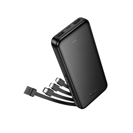 Ekstern Batteri HOCO J163, 10000mAh, 10W, 1 x Lightning - 1 x microUSB - 2 x USB-A - 1 x USB-C, Sort