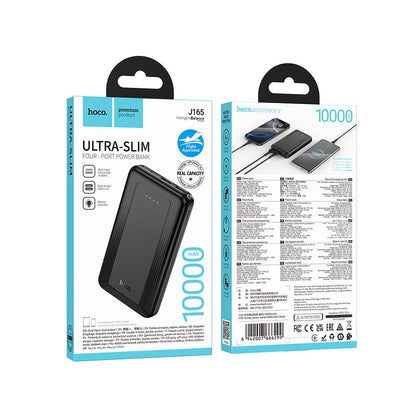 Ekstern Batteri HOCO J165A, 10000mAh, 10W, 2 x USB-A, Sort