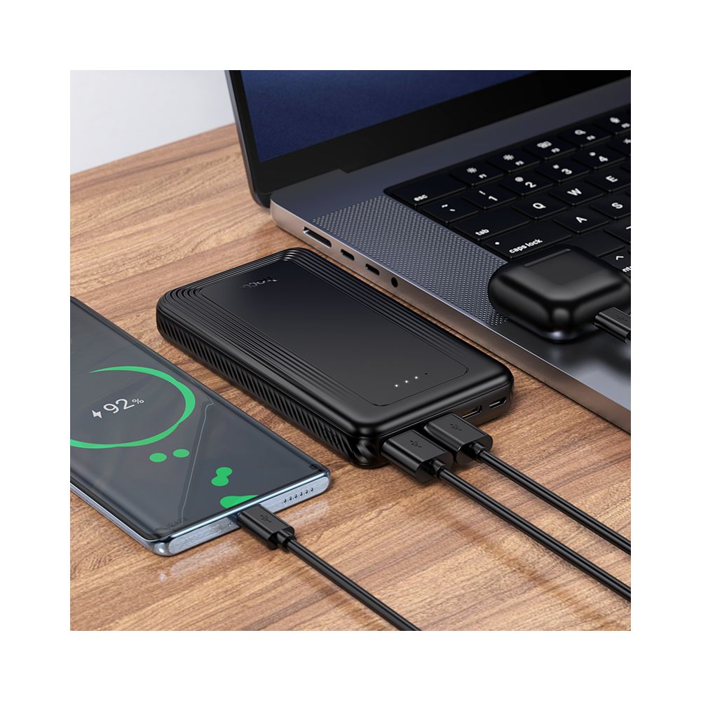 Ekstern Batteri HOCO J165A, 10000mAh, 10W, 2 x USB-A, Sort
