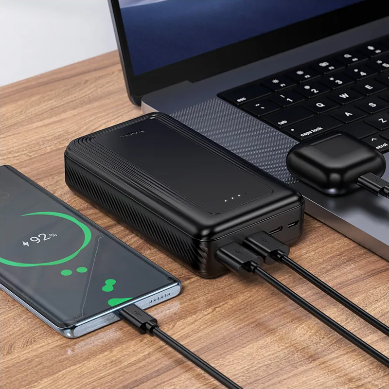 Ekstern Batteri HOCO J165A, 20000mAh, 10W, 2 x USB-A, Sort