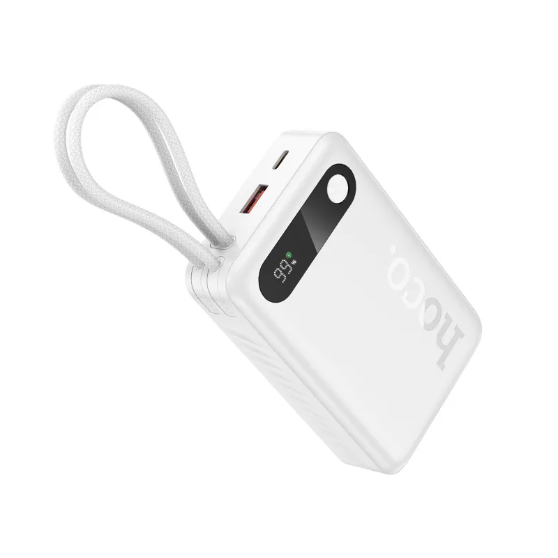 Ekstern Batteri HOCO J171A, 20000mAh, 22.5W, QC + PD, 1 x Lightning - 1 x USB-A - 2 x USB-C, Hvid