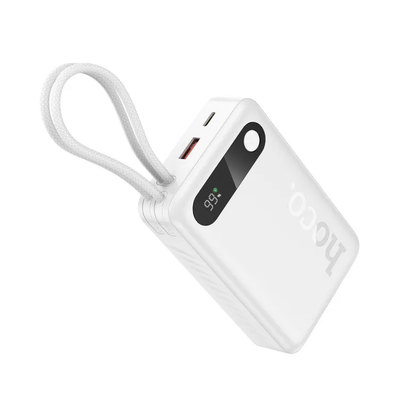 Ekstern Batteri HOCO J171A, 20000mAh, 22.5W, QC + PD, 1 x Lightning - 1 x USB-A - 2 x USB-C, Hvid