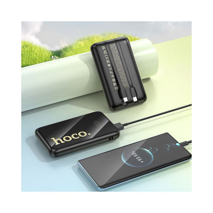 Ekstern Batteri HOCO Q37, 10000mAh, 22,5W, QC + PD, 1 x Lightning - 1 x USB-A - 2 x USB-C, Sort