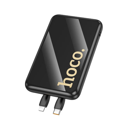 Ekstern Batteri HOCO Q37, 10000mAh, 22,5W, QC + PD, 1 x Lightning - 1 x USB-A - 2 x USB-C, Sort