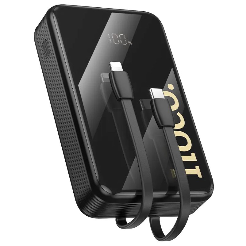 Ekstern Batteri HOCO Q37A, 20000mAh, 22,5W, QC + PD, 1 x Lightning - 1 x USB-A - 2 x USB-C, Sort