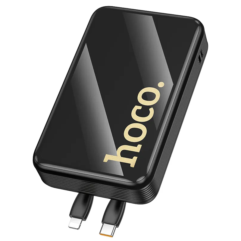 Ekstern Batteri HOCO Q37A, 20000mAh, 22,5W, QC + PD, 1 x Lightning - 1 x USB-A - 2 x USB-C, Sort