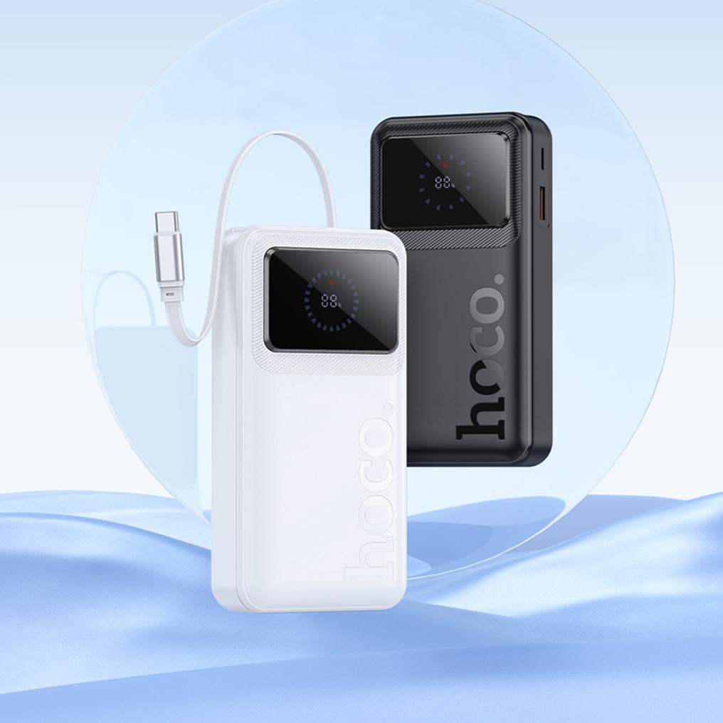 HOCO Q41 powerbank, 20000 mAh, 22,5 W, QC + PD, 1 x USB-A – 2 x USB-C, hvid
