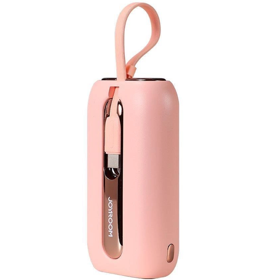 Ekstern Batteri Joyroom Colorful Series JR-L012, 10000mAh, 22.5W, QC + PD, 1 x Lightning - 2 x USB-C, Pink