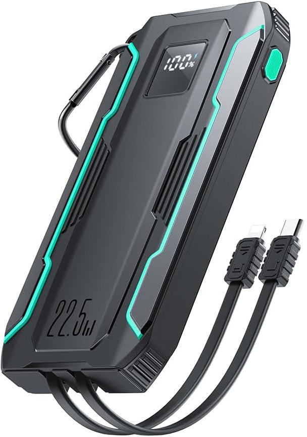 Ekstern batteri Joyroom JR-L017, 10000mAh, 22.5W, QC + PD, 1 x Lightning - 1 x USB-A - 2 x USB-C, Sort