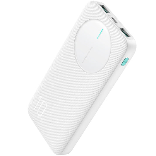 Ekstern batteri Joyroom JR-PBF12, 10000mAh, 12W, 1 x USB-C - 2 x USB-A, Hvid