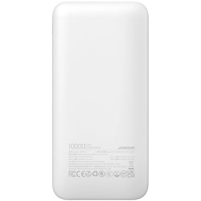 Ekstern batteri Joyroom JR-PBF12, 10000mAh, 12W, 1 x USB-C - 2 x USB-A, Hvid