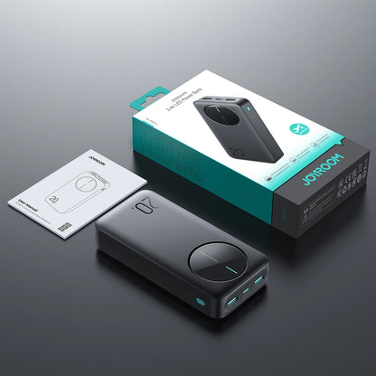 Ekstern batteri Joyroom JR-PBF14, 20000mAh, 12W, 1 x USB-C - 2 x USB-A, Sort