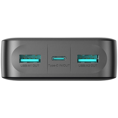 Ekstern batteri Joyroom JR-PBF14, 20000mAh, 12W, 1 x USB-C - 2 x USB-A, Sort