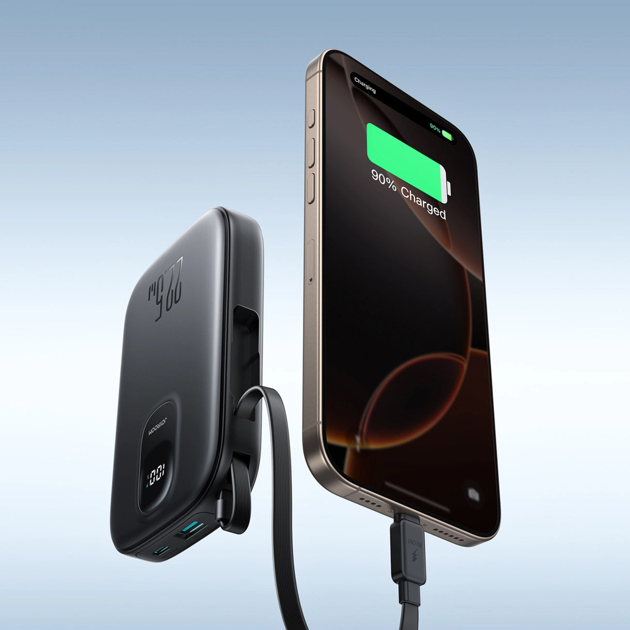 Ekstern Batteri Joyroom JR-PBF17, 10000mAh, 22.5W, QC + PD, 1 x USB-A - 2 x USB-C, Sort