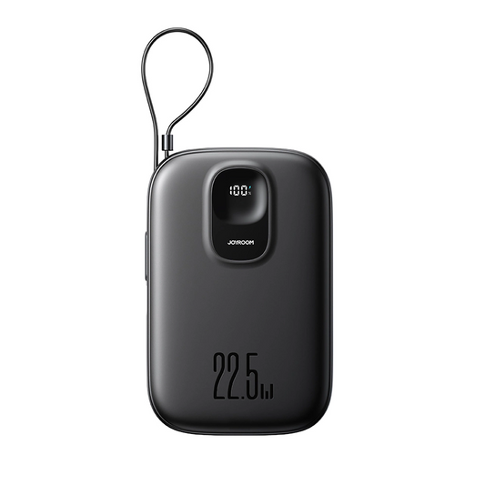 Ekstern batteri Joyroom JR-PBF18, 10000mAh, 22.5W, QC + PD, 1 x Lightning - 1 x USB-A - 1 x USB-C, Sort